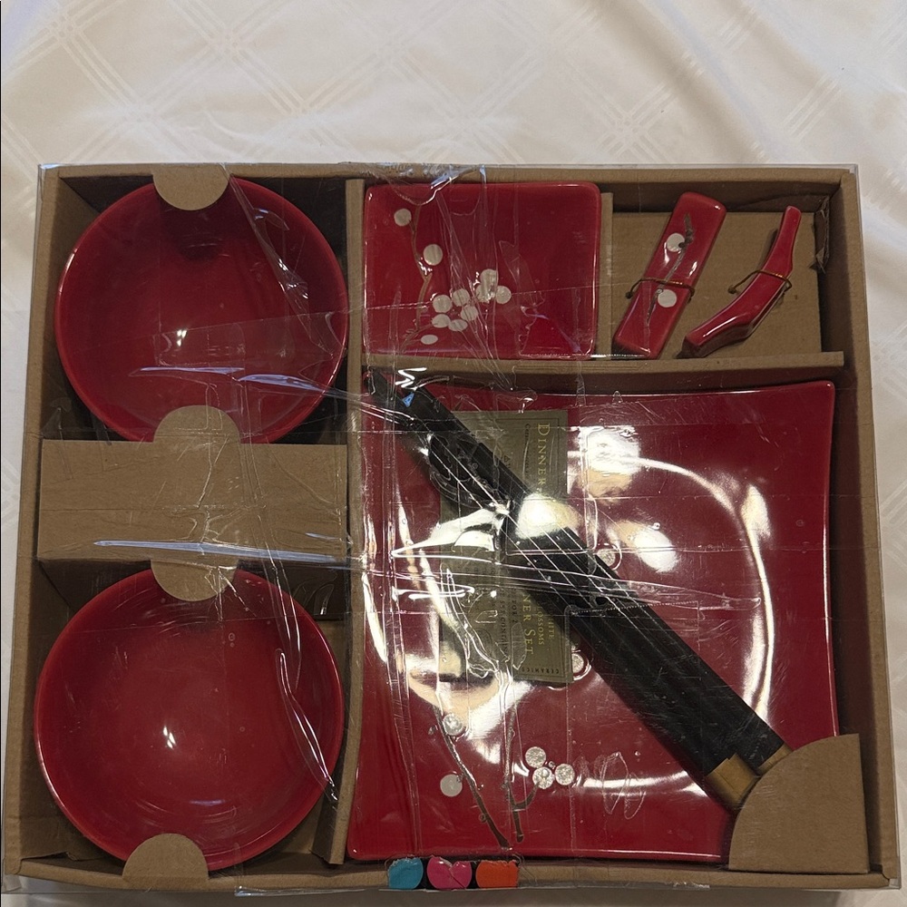 Red Dinnerware Set